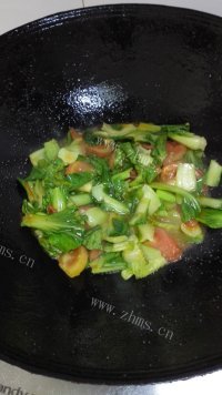 美味的番茄青菜面做法图解3)