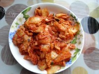 珍馐美味的辣白菜炒五花肉做法图解8)