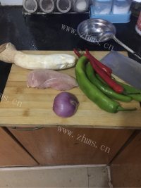 妈妈做的杏鲍菇鸡肉披萨做法图解1)