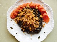 诱人的黑芝麻酱拌面做法图解6)