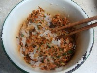 美味的萝卜虾皮煎饼做法图解8)