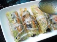 清香蒸白菜卷做法图解8)