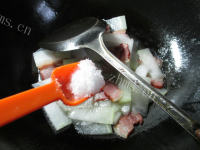 家常腊肉烩冬瓜的做法图解七