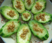 家常菜丝瓜蒸粉丝做法图解9)