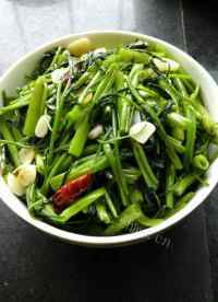 家常菜蒜炒空心菜