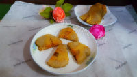 美味的香煎粽子