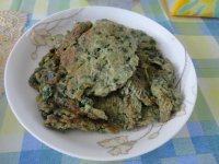 自己做的香椿芽鸡蛋饼