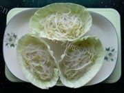 色泽不错的肝泥蔬叶包做法图解6)