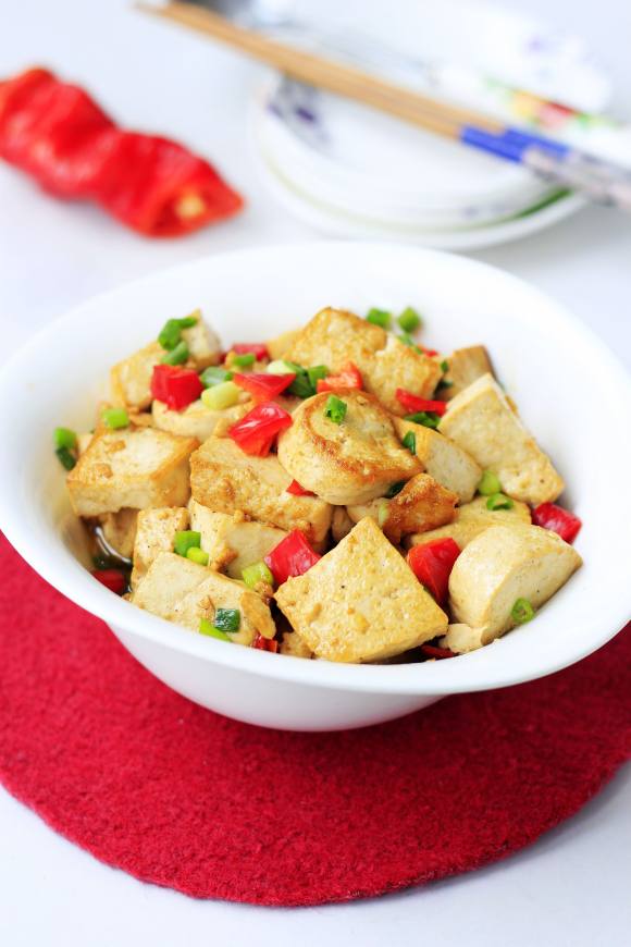 可口的炒豆腐