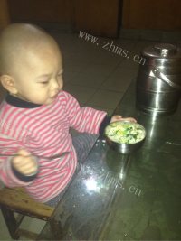 营养小青菜蛋炒饭做法图解8)