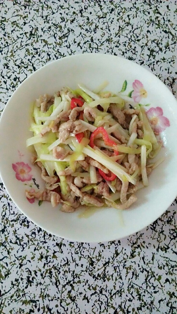 美味的韭黄肉丝