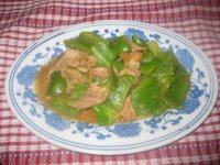 秀色的青椒炒肉片