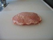 美味的起司火腿炸猪排做法图解5)
