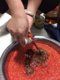 秘制辣椒酱做法图解6)