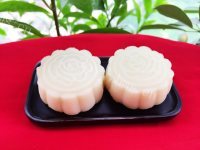 自制瓜子奶黄馅冰皮月饼做法图解26)