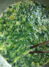 家常菜菠菜炒鸡蛋做法图解4)