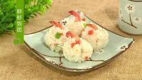 自己做的鲜虾饭团