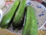 家常菜黄瓜炒青椒做法图解1)