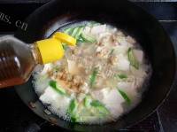 爽口秋葵蛤蜊豆腐汤做法图解11)