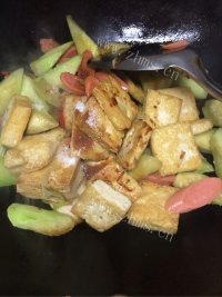 丝瓜豆腐家庭版做法图解10)