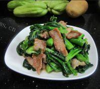 菜心炒肉片