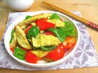 家常菜青红椒炒鸡蛋