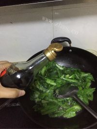 喷香的清炒油麦菜做法图解5)