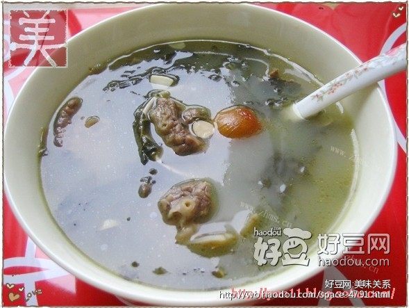 美味的猪肺菜干蜜枣汤