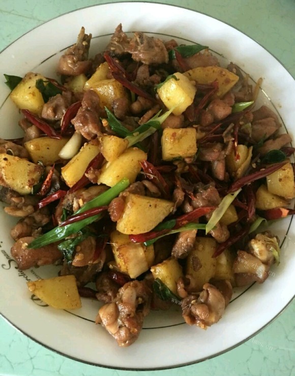 诱人的鸡肉炖土豆