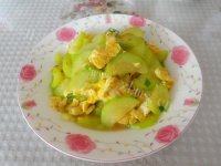家常菜茭瓜炒鸡蛋