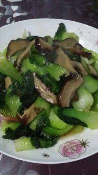家常菜青菜炒香菇