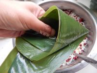 好吃的小米红豆粽子做法图解7)