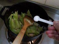 家常肉片炒莴苣