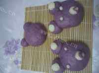 自制紫薯小熊馒头的做法图解十三