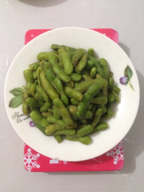 美味的煮毛豆