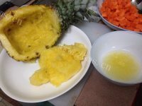 美味的菠萝炒饭做法图解4)