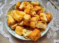 美味的肉片焖豆泡做法图解2)