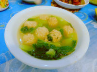 家常菜青菜肉丸汤
