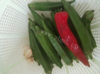 蒜香蒜泥秋葵做法图解1)