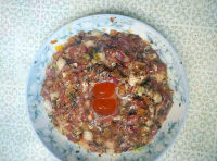 咸蛋蒸肉饼做法图解3)