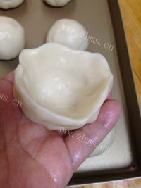 甜甜的烫面红糖炸糕做法图解6)