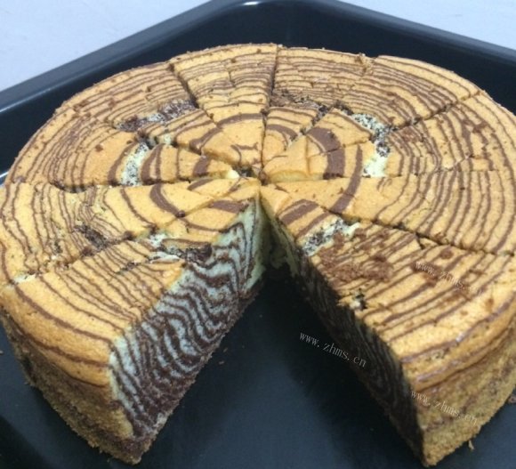 诱人的斑马纹戚风蛋糕