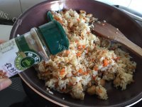美味的土豆鸡丁炒饭做法图解8)