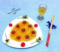 鲜嫩的冬瓜镶嵌珍珠丸做法图解15)