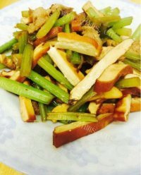 美味的青菜豆腐干做法图解4)