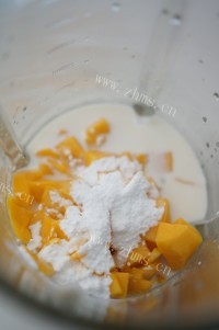 自制芒果雪糕做法图解4)