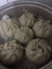 香甜的绿豆蓉包子做法图解5)