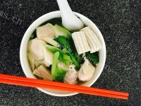 美味粿条汤饺子做法图解8)