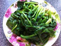 诱人的菠菜炒粉丝做法图解4)