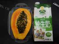 可口的木瓜牛奶雪泡做法图解1)
